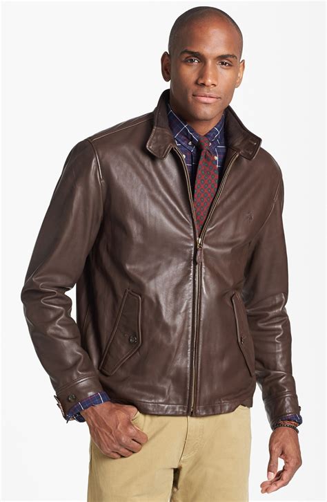 polo ralph lauren men's leather jacket